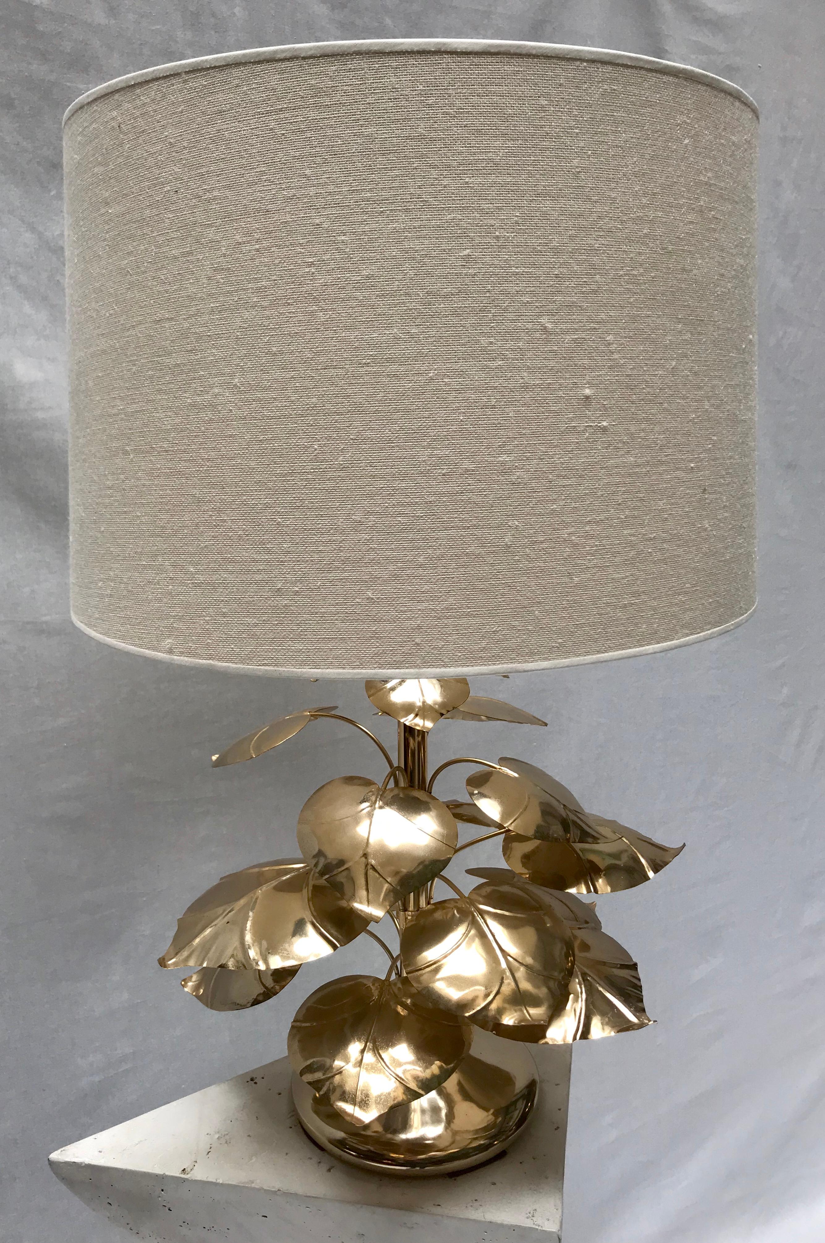 Rhubard leaf lamp style of Tommaso Barbi.