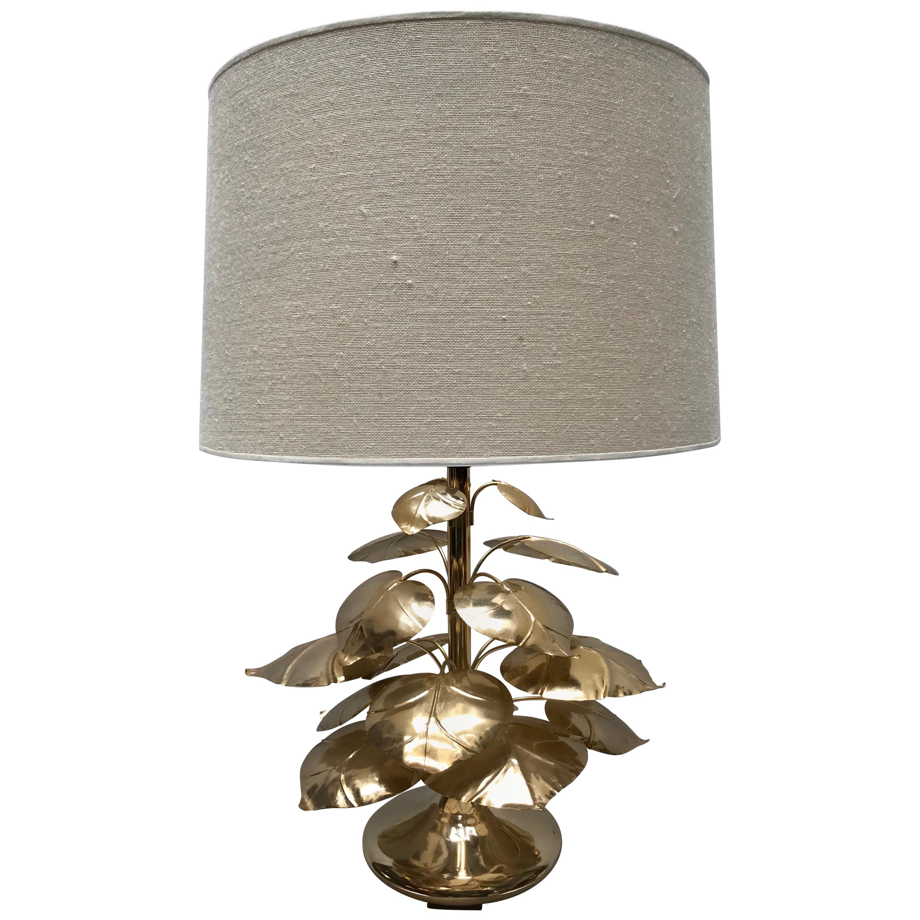 Rhubard Leaf Lamp Style of Tommaso Barbi For Sale