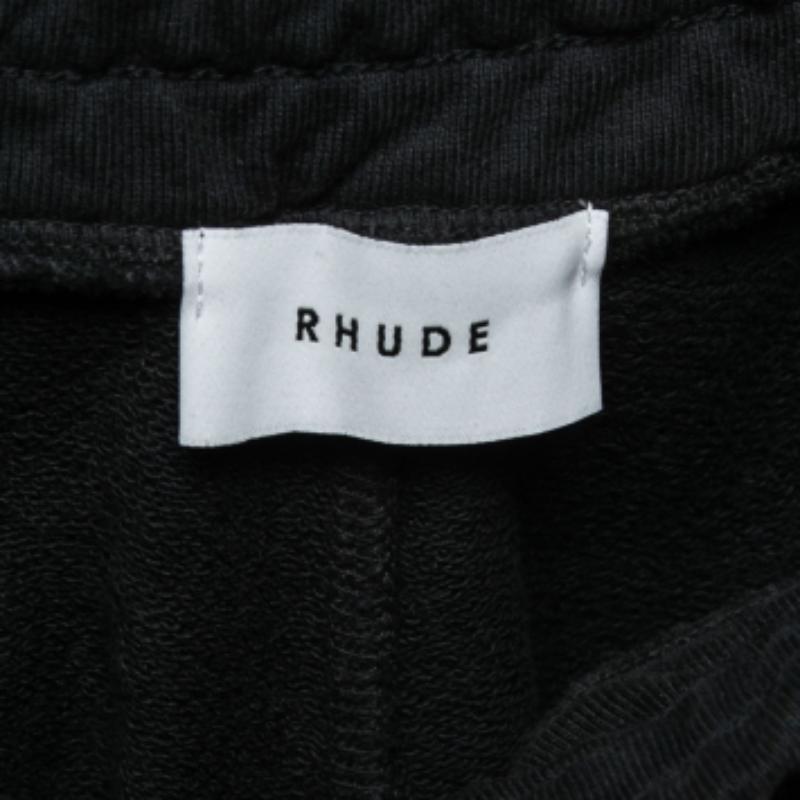 Pantaloncini in cotone nero di Rhude M. In condizioni buone in vendita a Dubai, Al Qouz 2