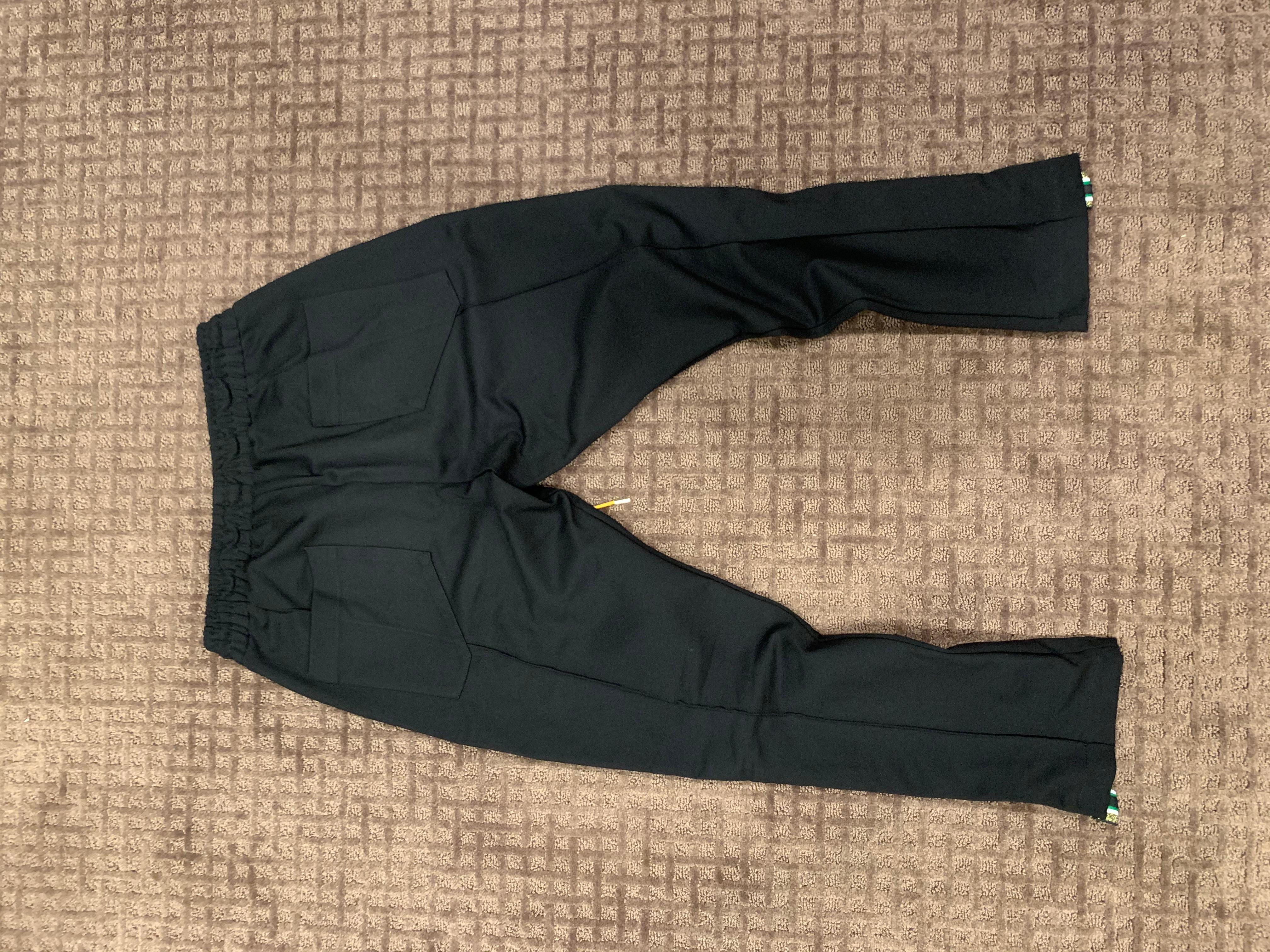 Rhude schwarze Smoking-Hose mit grünem Streifen (Schwarz) im Angebot