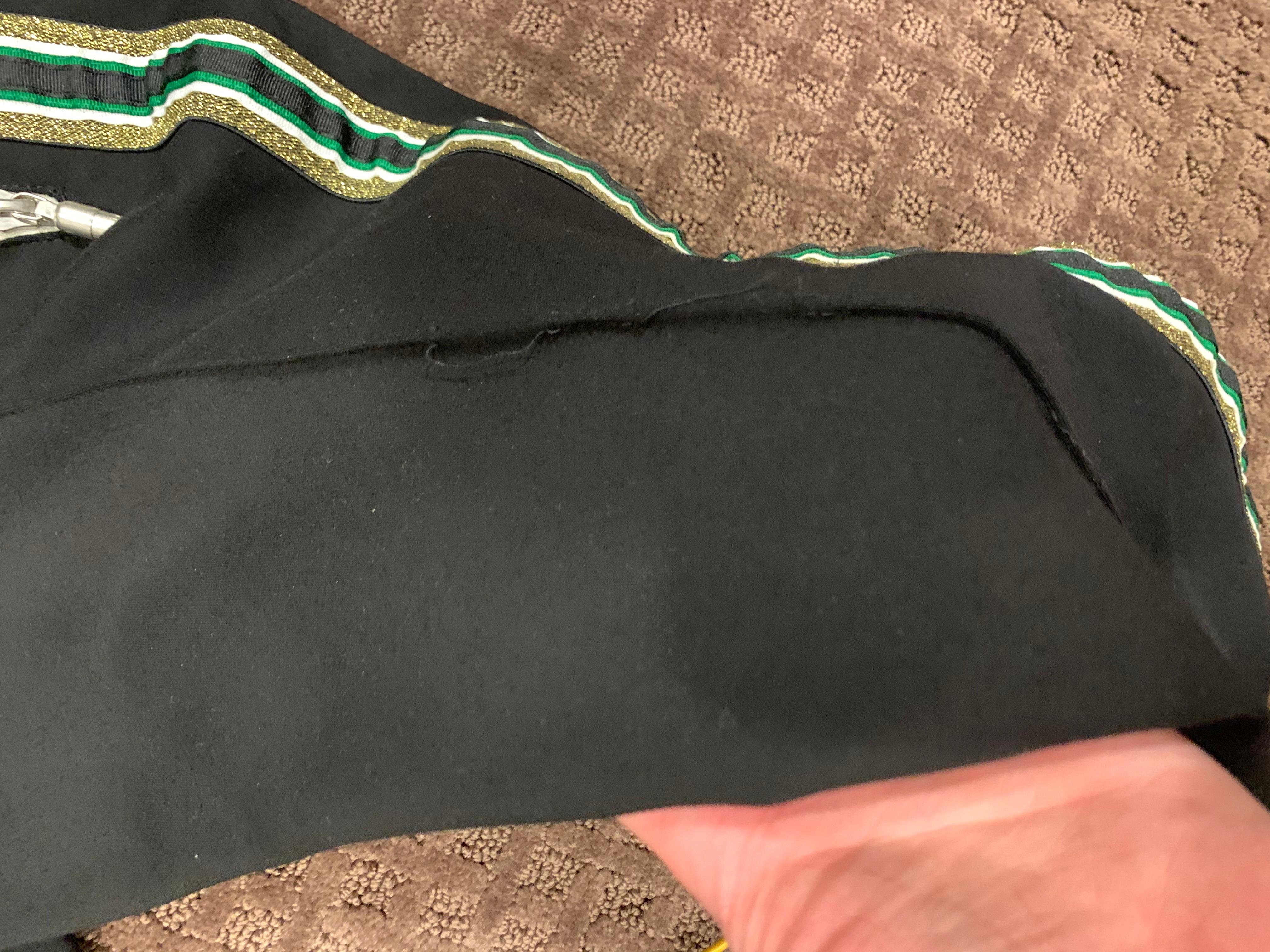 Rhude schwarze Smoking-Hose mit grünem Streifen im Zustand „Gut“ im Angebot in Bear, DE