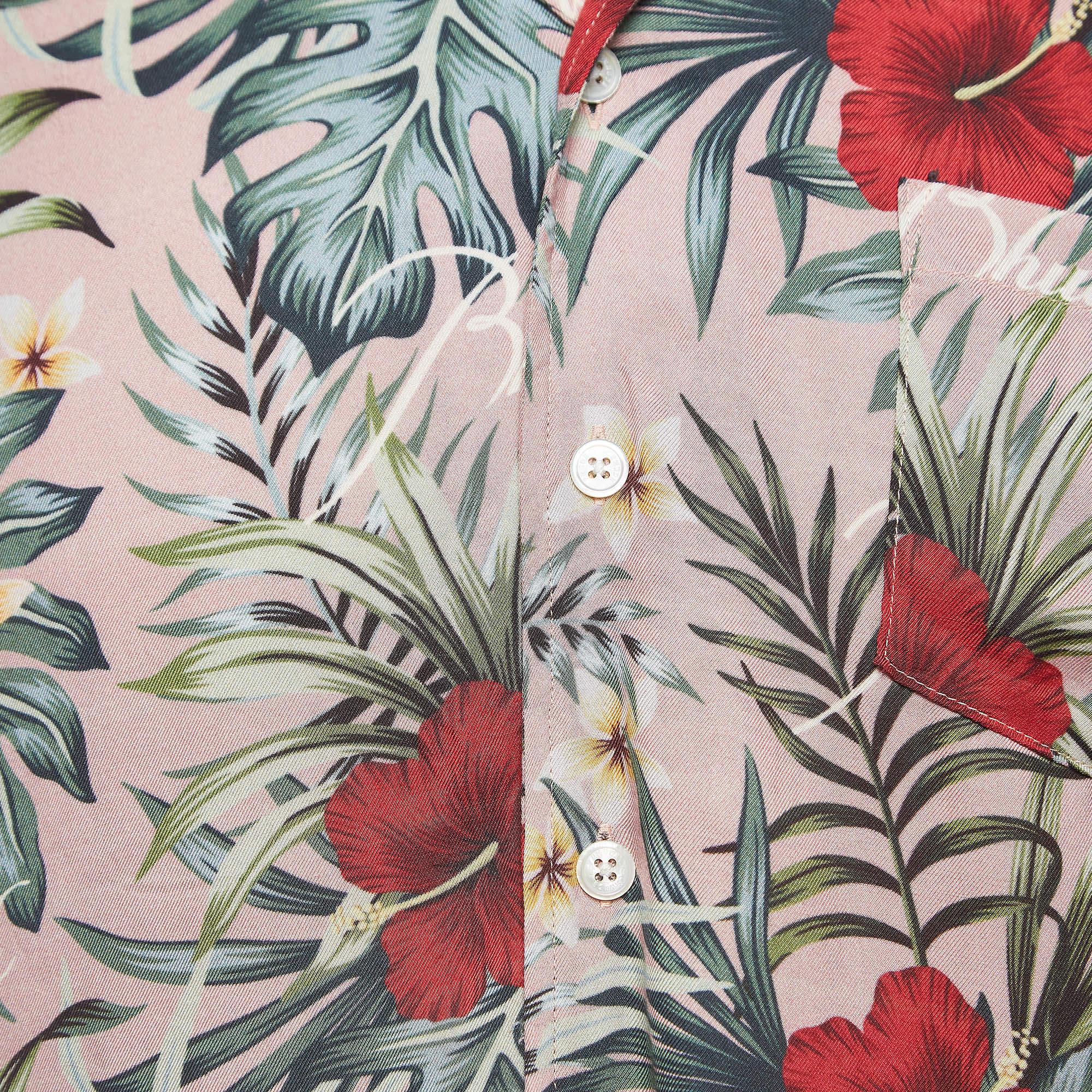Marron Chemise hawaïenne rose Rhude à imprimé tropical L
