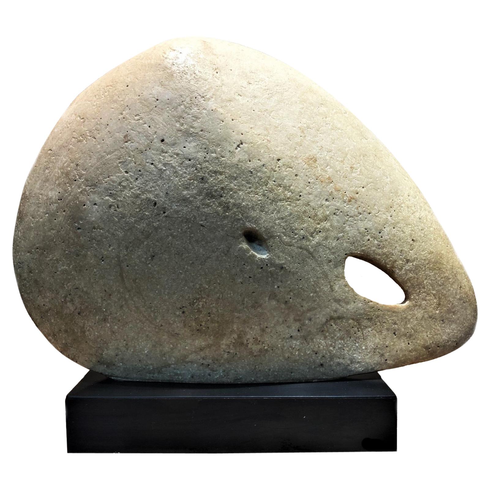 Rhys Caparn, Extraterrestial, American Mid-Century Cast Stone Sculpture, 1969 For Sale