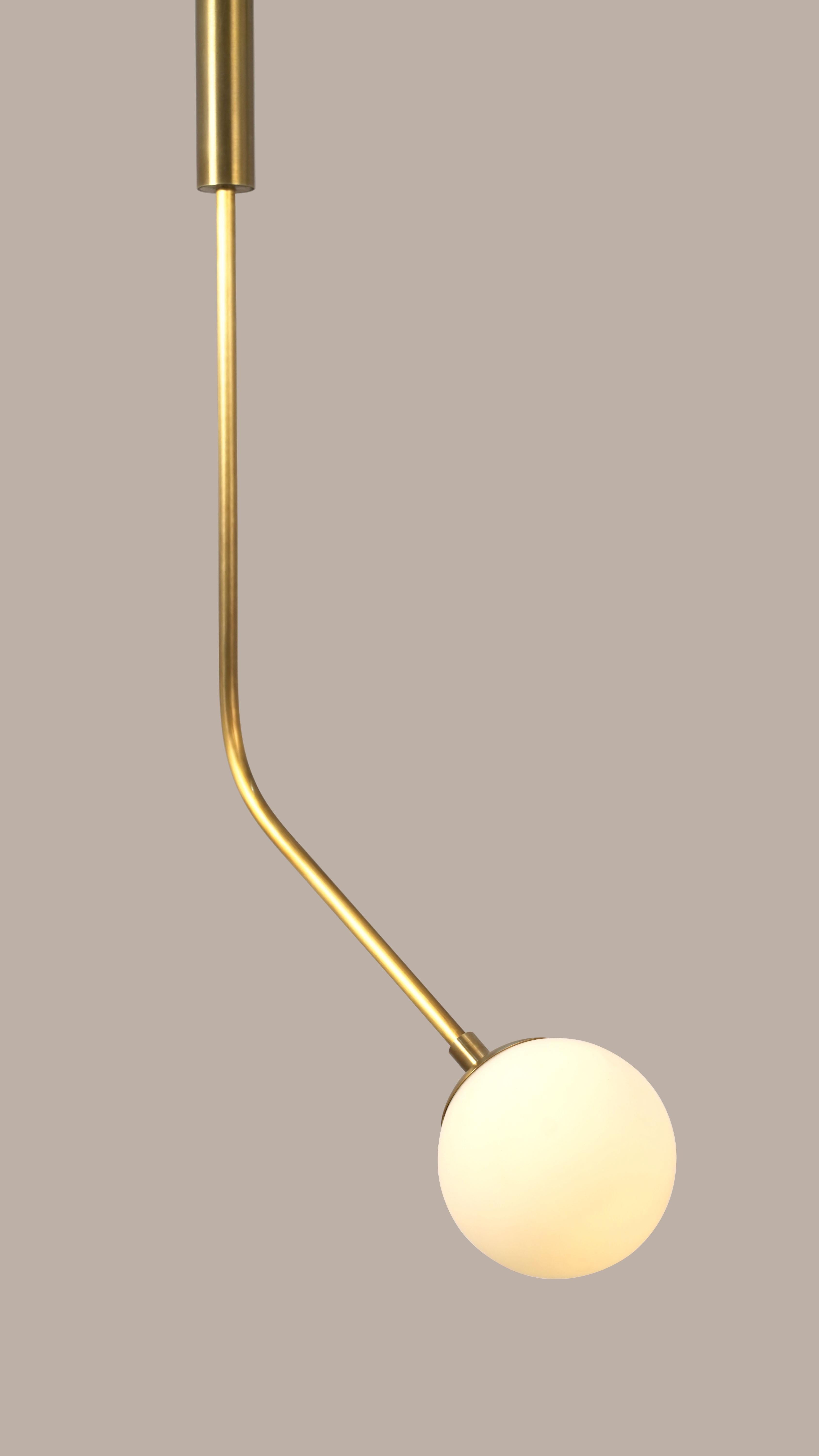 Post-Modern Rhythm 1 Glass Globe Pendant Lamp by Lamp Shaper For Sale