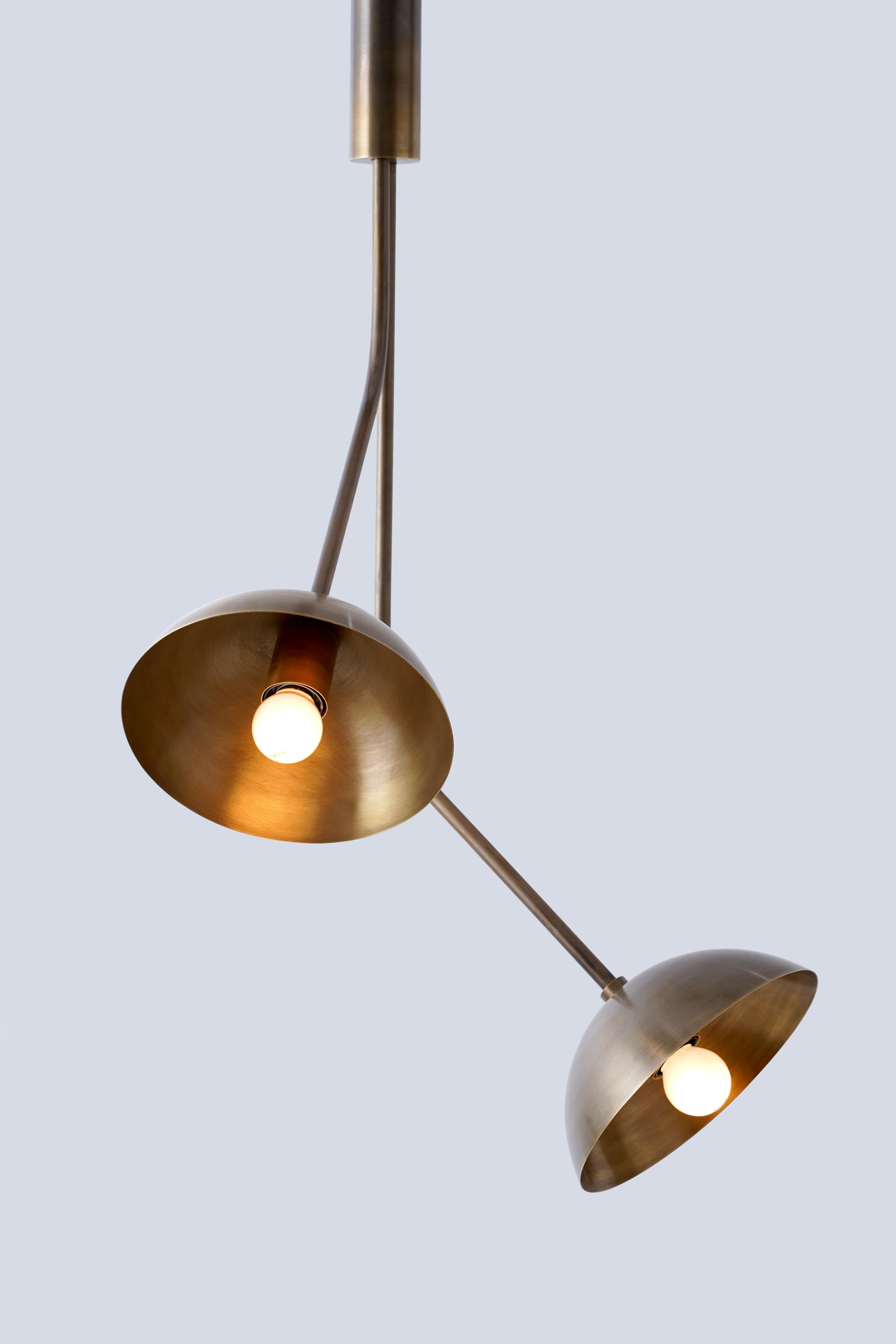 Other Rhythm 2 Brass Dome Pendant Lamp by Lamp Shaper For Sale