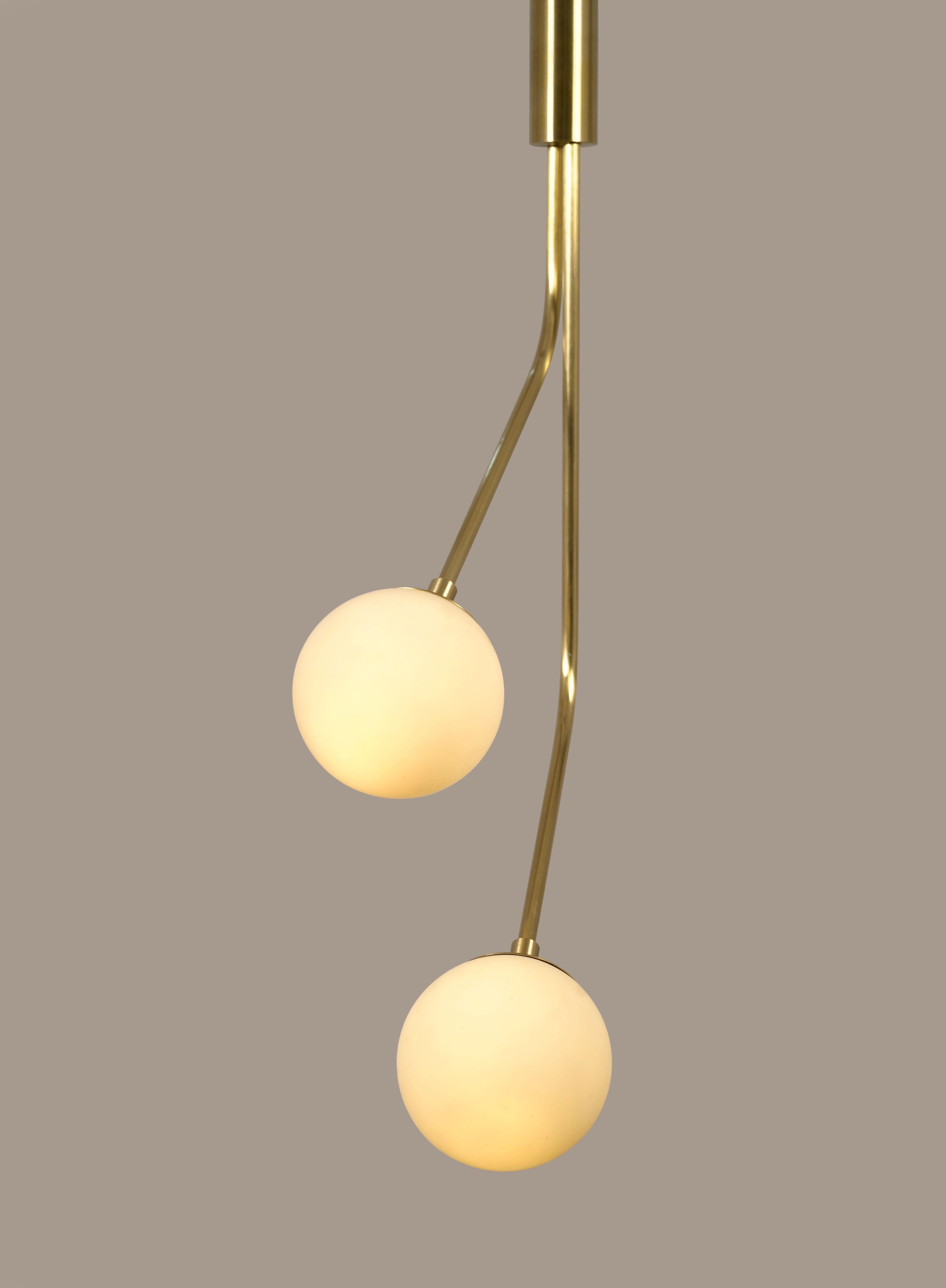 Post-Modern Rhythm 2 Glass Globe Pendant Lamp by Lamp Shaper For Sale