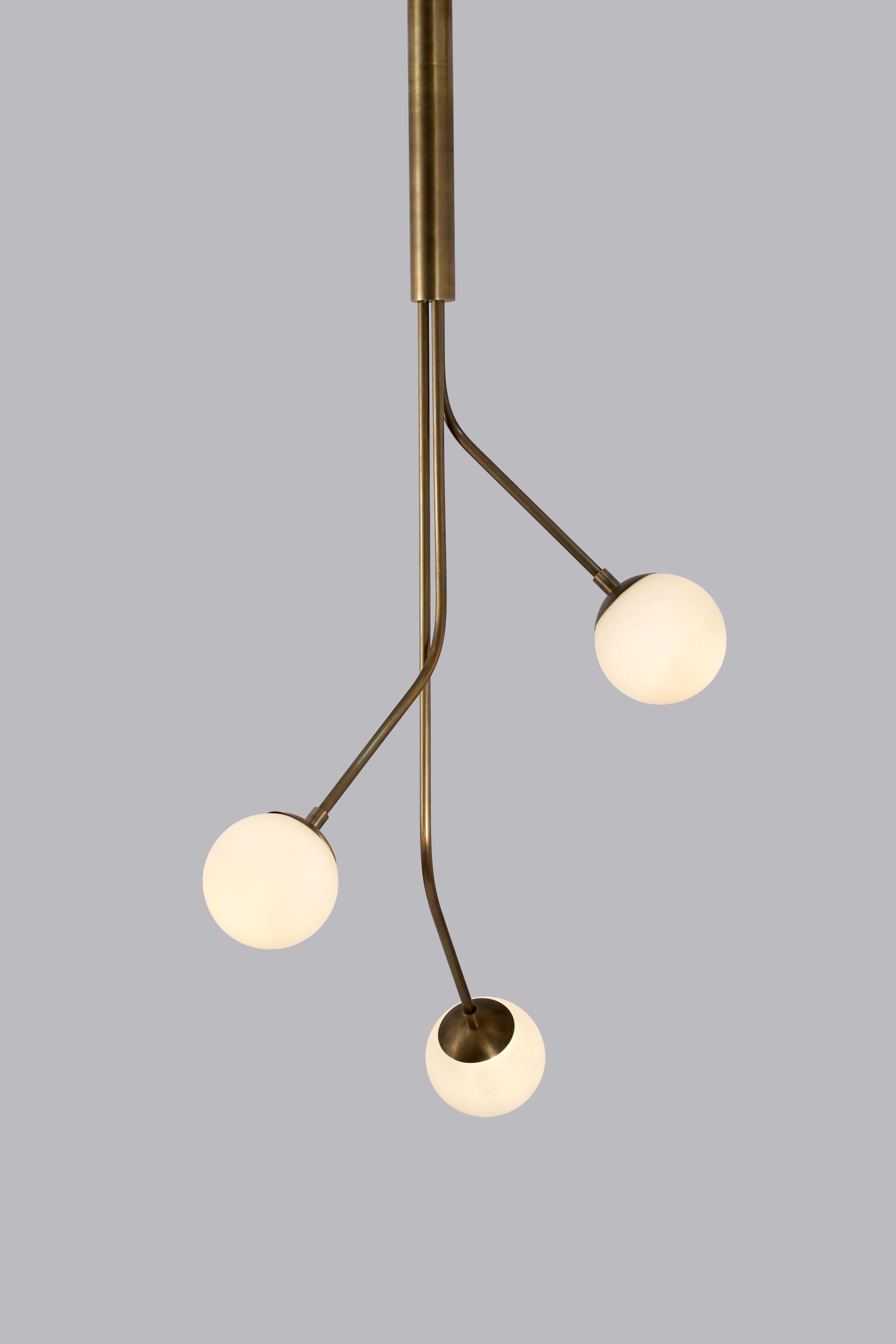 Post-Modern Rhythm 3 Glass Globe Pendant Lamp by Lamp Shaper For Sale