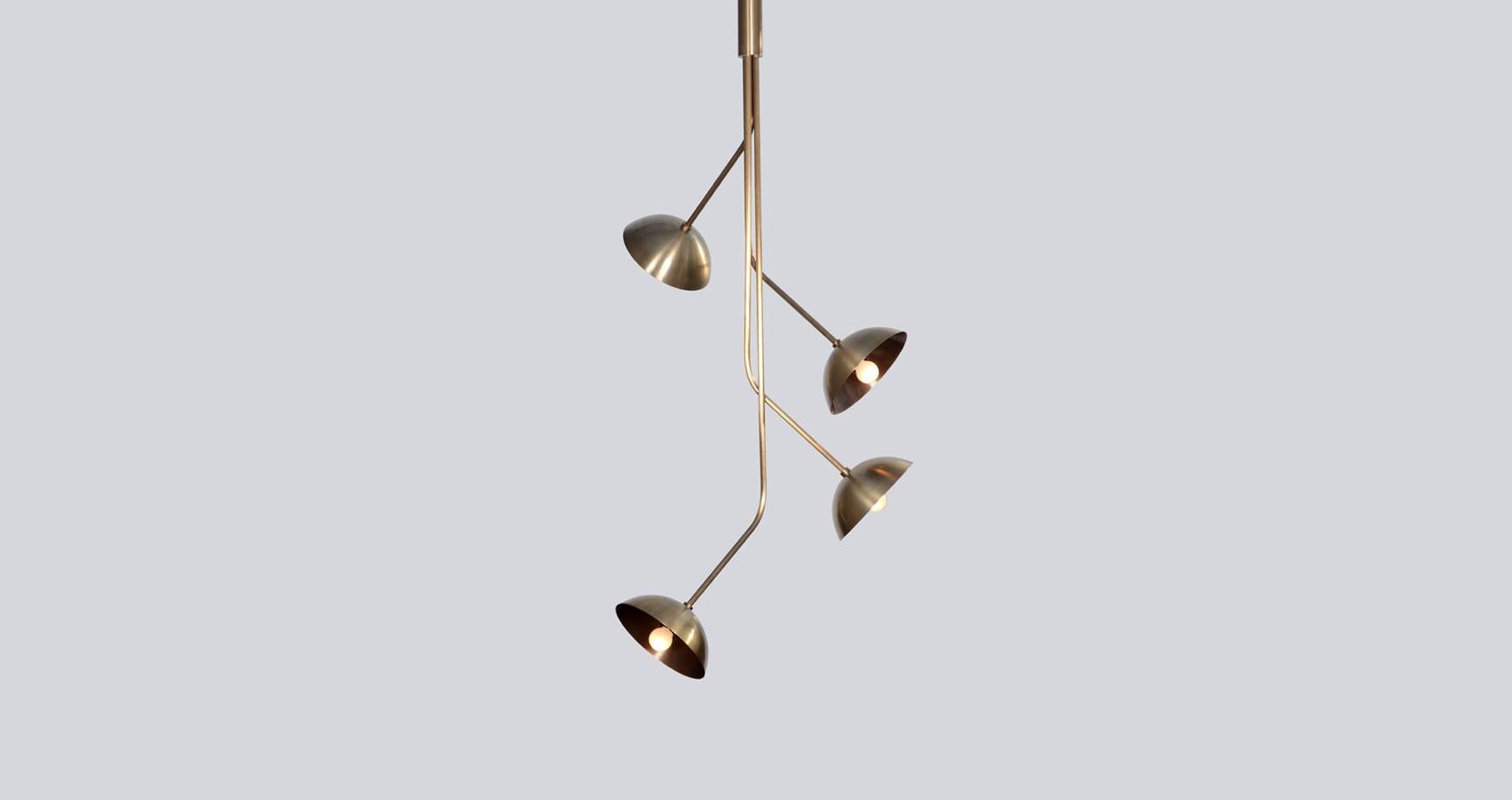 Rhythm 4 Brass Dome Pendant Lamp by Lamp Shaper
Dimensions: D 66 x W 66 x H 162.5 cm.
Materials: Brass.

Different finishes available: raw brass, aged brass, burnt brass and brushed brass Please contact us.

All our lamps can be wired according to