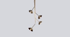 Rhythm 4 Brass Dome Pendant Lamp by Lamp Shaper