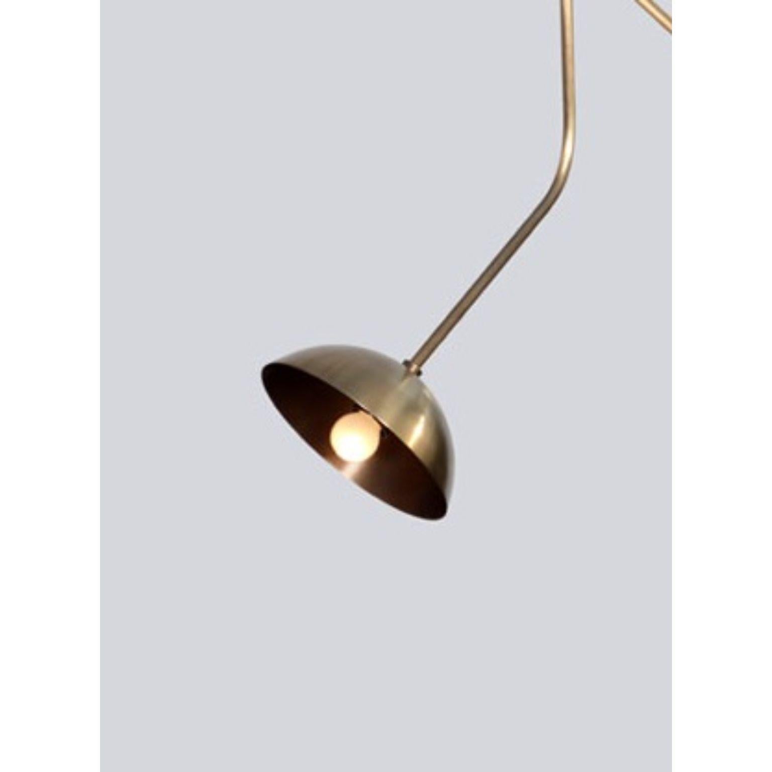 Post-Modern Rhythm 4 Brass Dome Pendant Lamp by Lamp Shaper For Sale