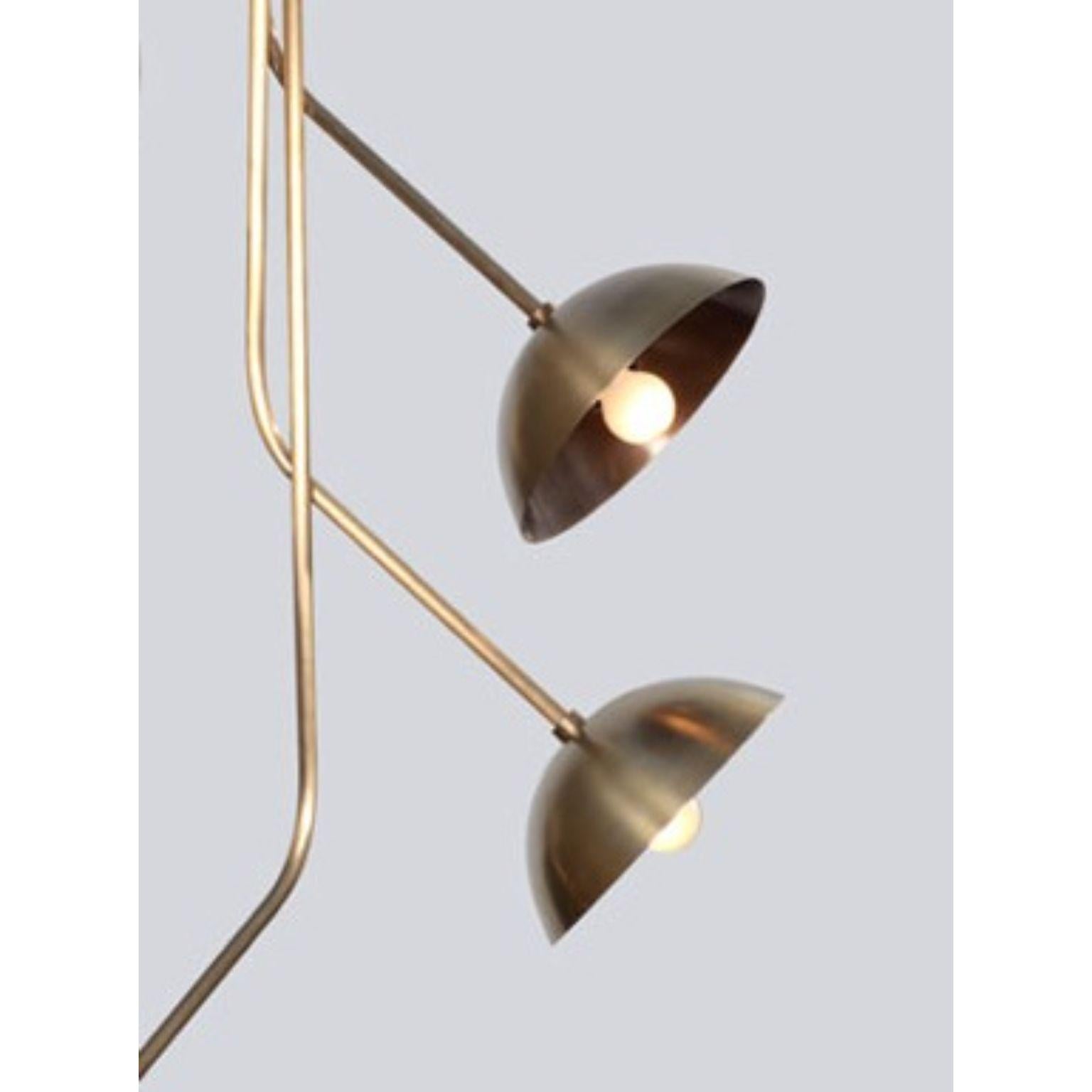 Indian Rhythm 4 Brass Dome Pendant Lamp by Lamp Shaper For Sale