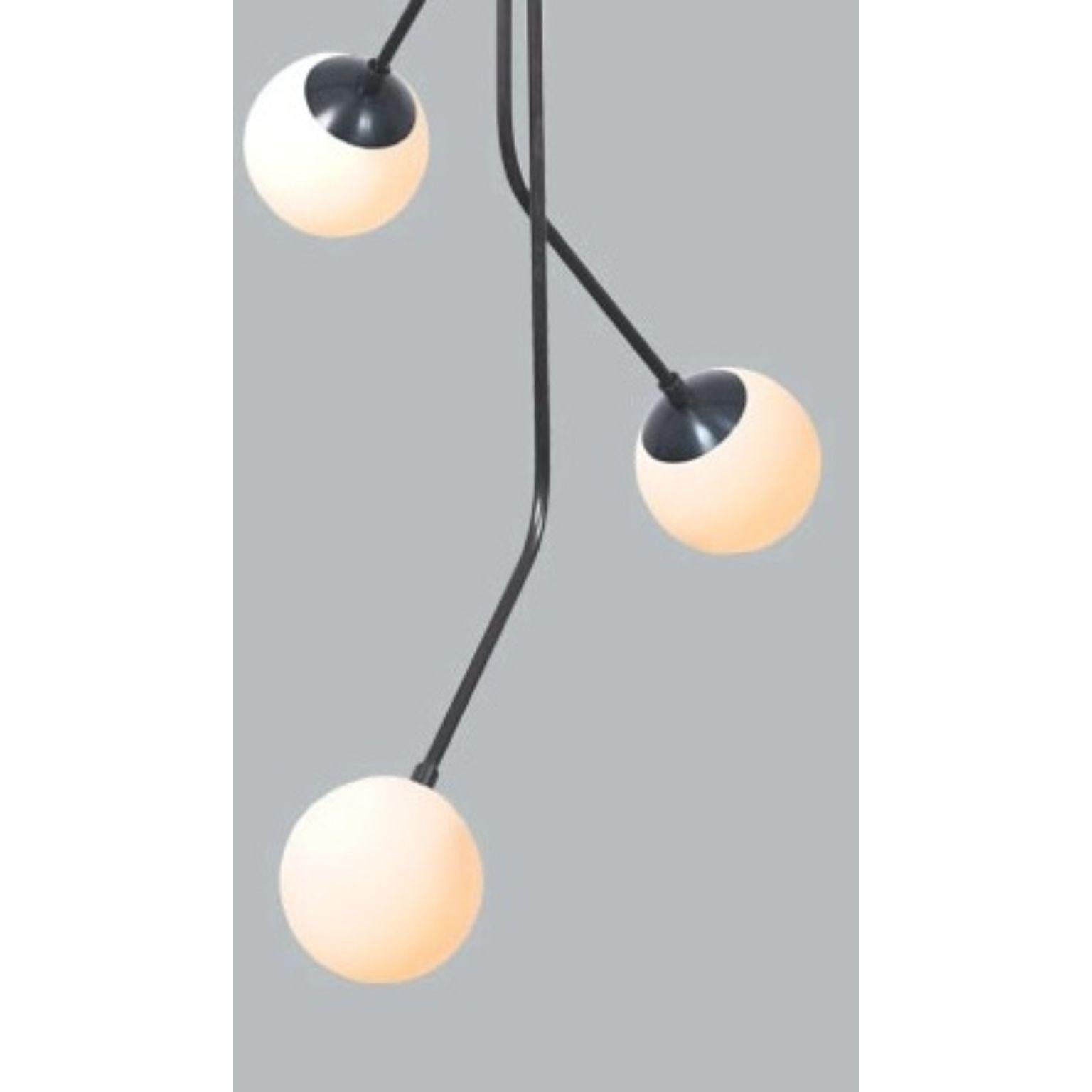 Post-Modern Rhythm 4 Glass Globe Pendant Lamp by Lamp Shaper For Sale