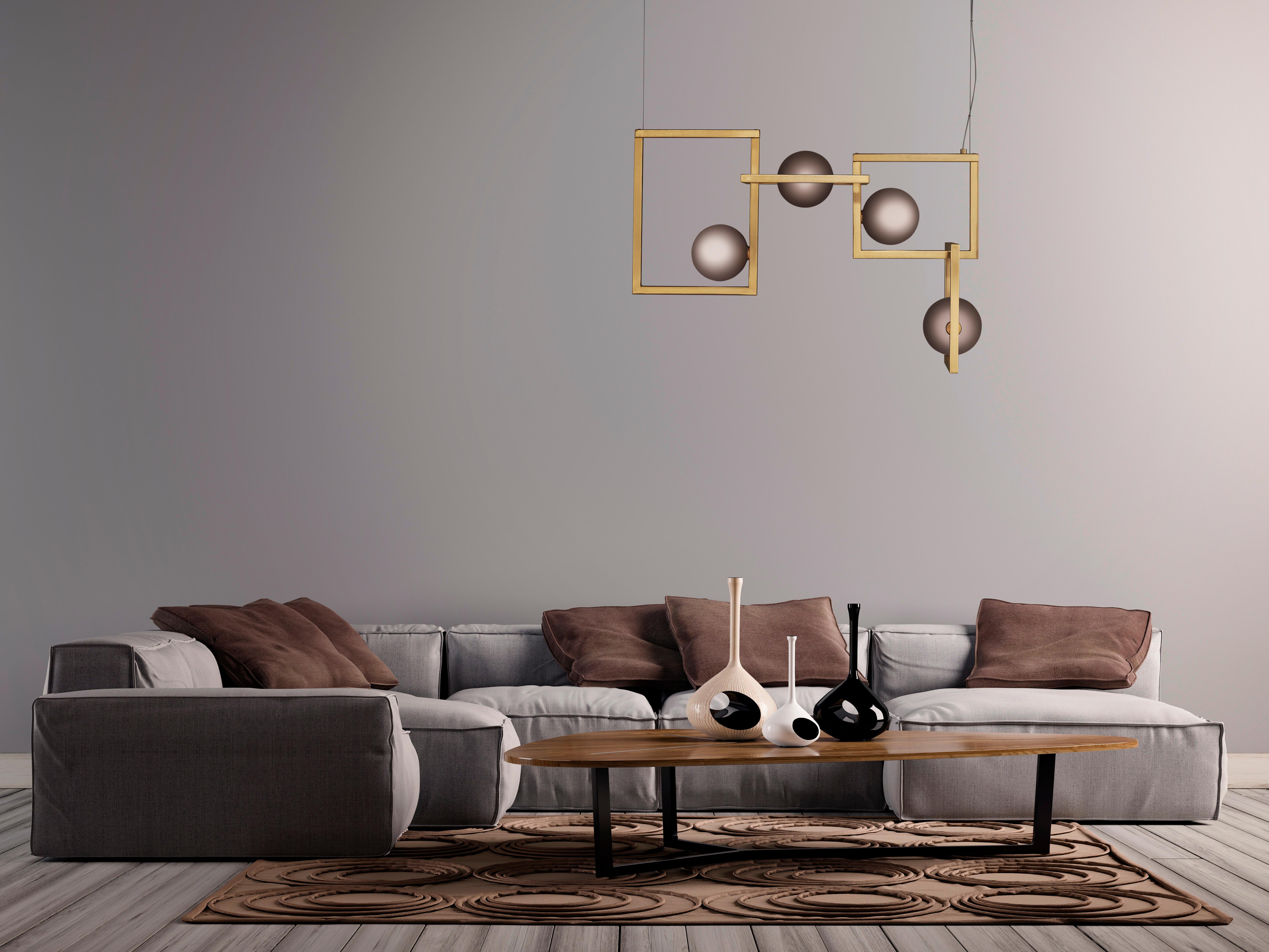Postmoderno Lampada a sospensione Rhythm 4 di Euroluce Lampadari in vendita