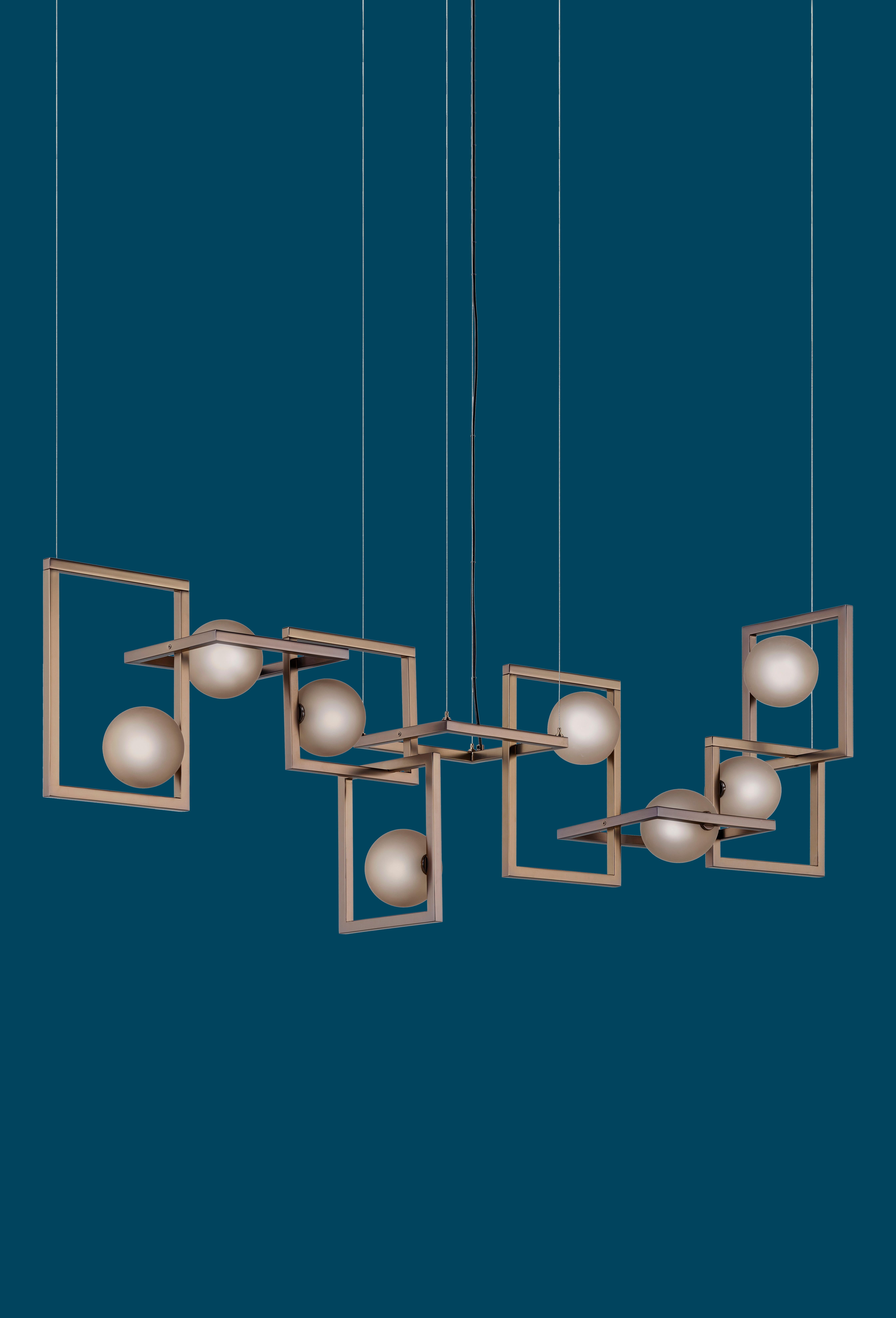 Postmoderno Lampada a sospensione Rhythm 8 di Euroluce Lampadari in vendita