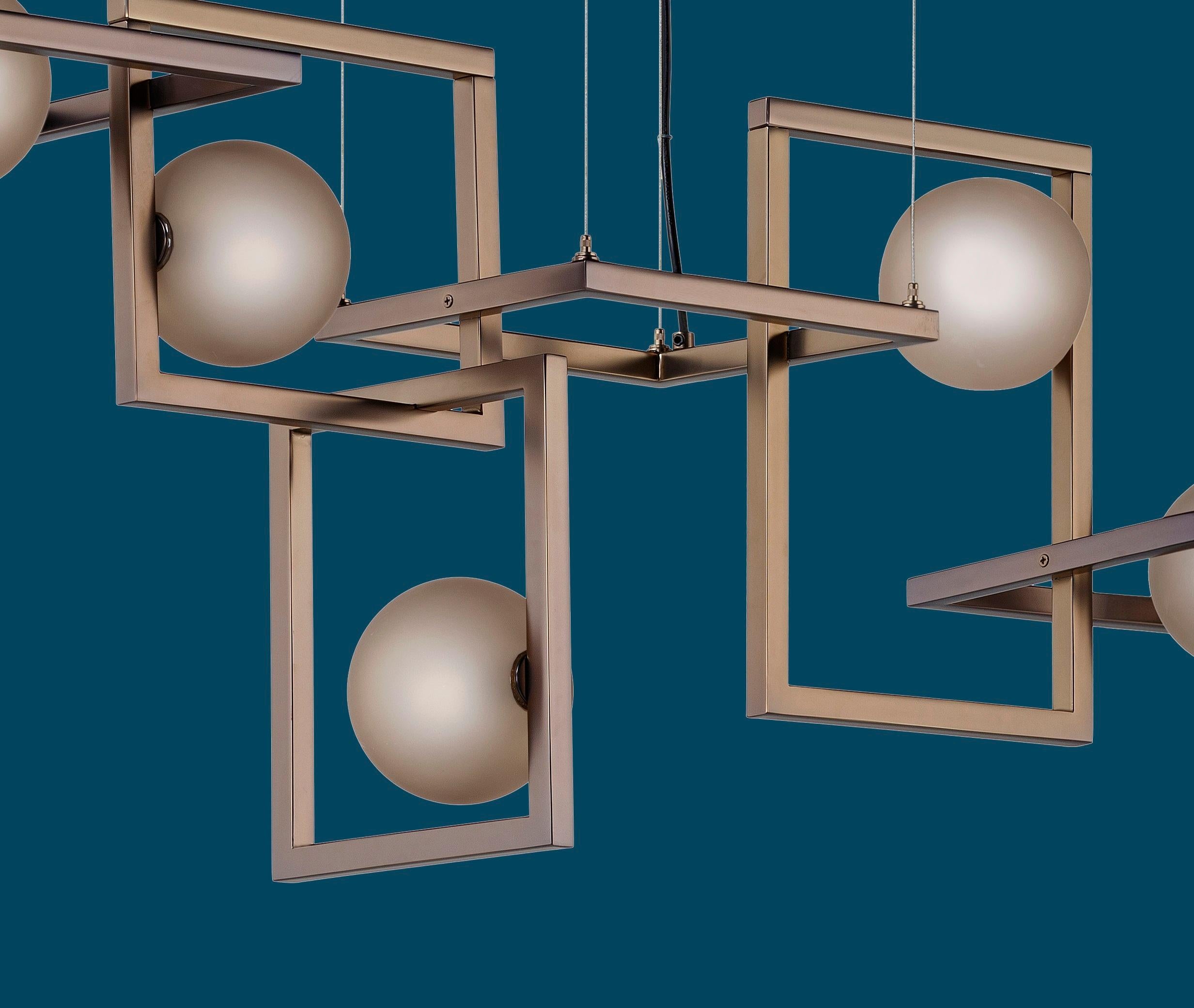 Italiano Lampada a sospensione Rhythm 8 di Euroluce Lampadari in vendita