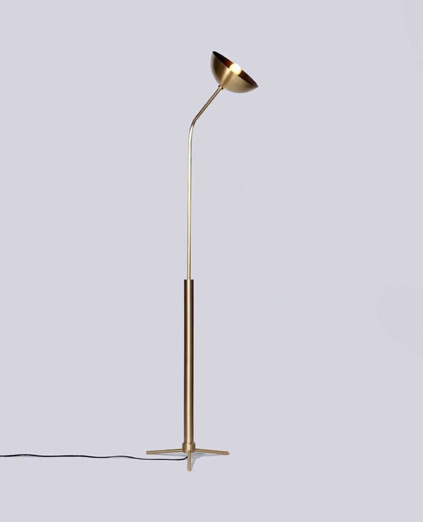Rhythm Brass Dome Floor Lamp by Lamp Shaper
Dimensions: D 42 x W 42 x H 152.5 cm.
Materials: Brass.

Different finishes available: raw brass, aged brass, burnt brass and brushed brass Please contact us.

All our lamps can be wired according to each