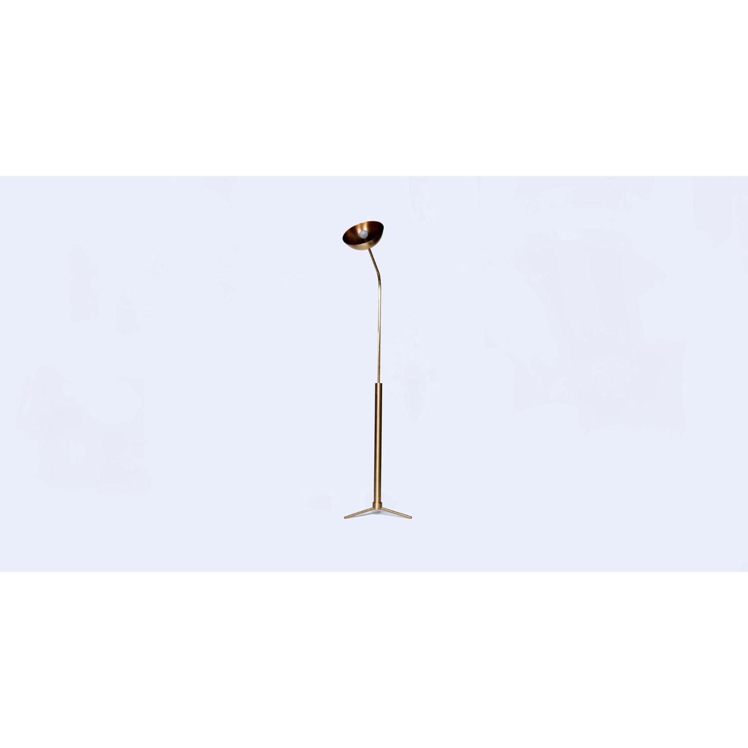 Post-Modern Rhythm Brass Dome Floor Lamp by Lamp Shaper For Sale