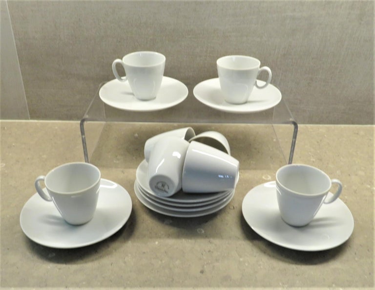 Mid-Century Modern Rhythm Espresso Coffee Cups Continental China Raymond Loewy, Rosenthal, Germany For Sale