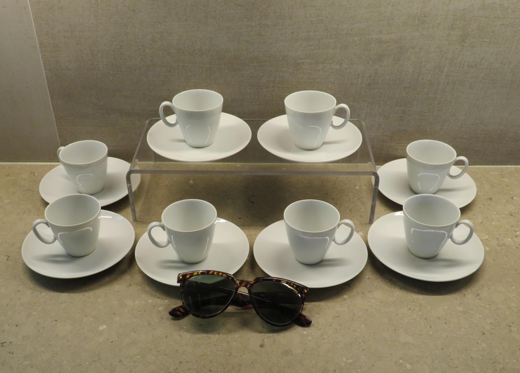 Mid-20th Century Rhythm Espresso Coffee Cups Continental China Raymond Loewy, Rosenthal, Germany