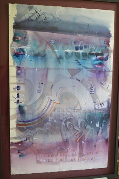 Rhythmic Modern Abstract Watercolor by Barry Bleach