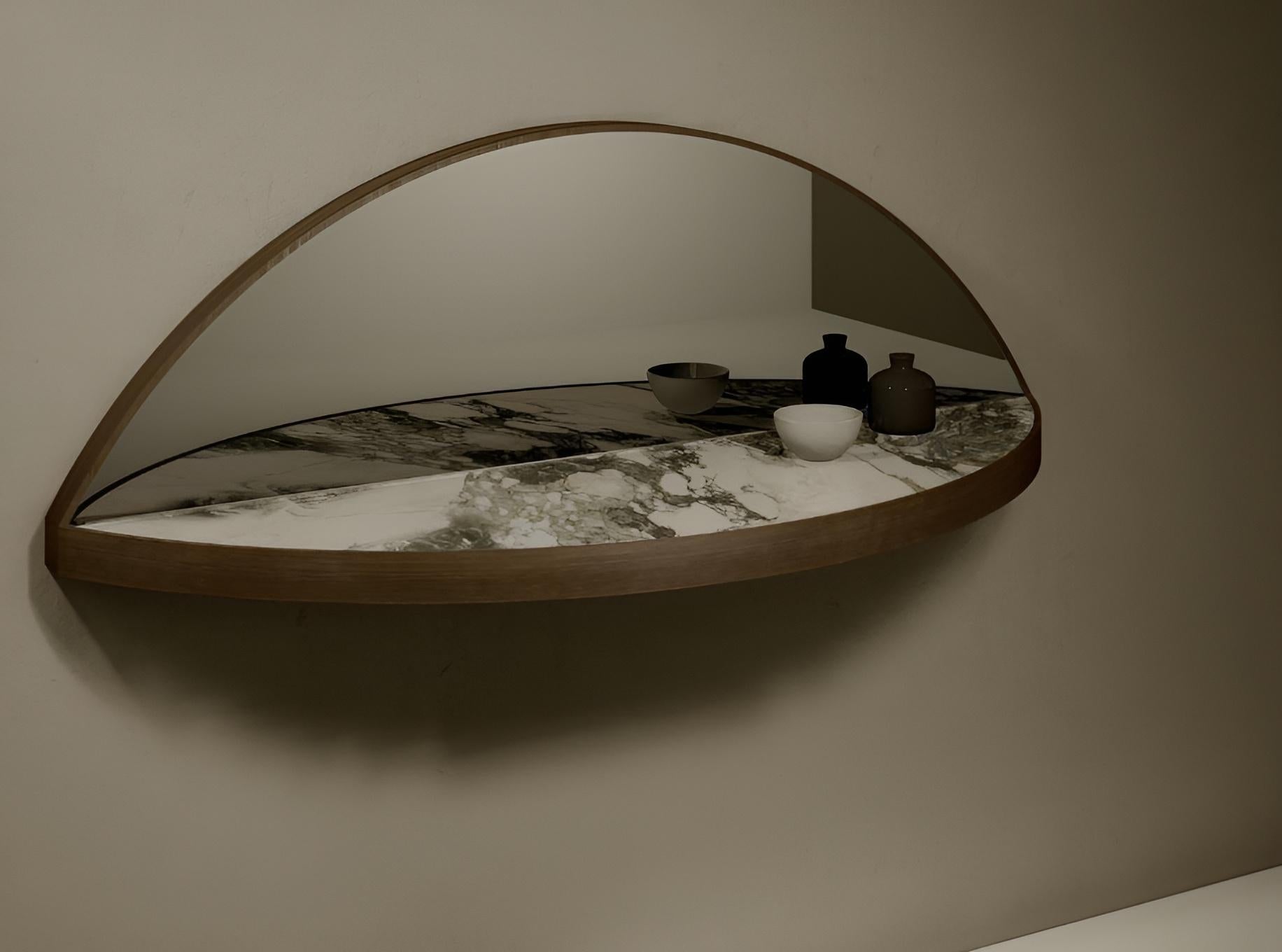 RI-FLESSO - Consolle table in Marble and  Wood with Mirror In condizioni Nuovo in vendita a Mola Di Bari, IT