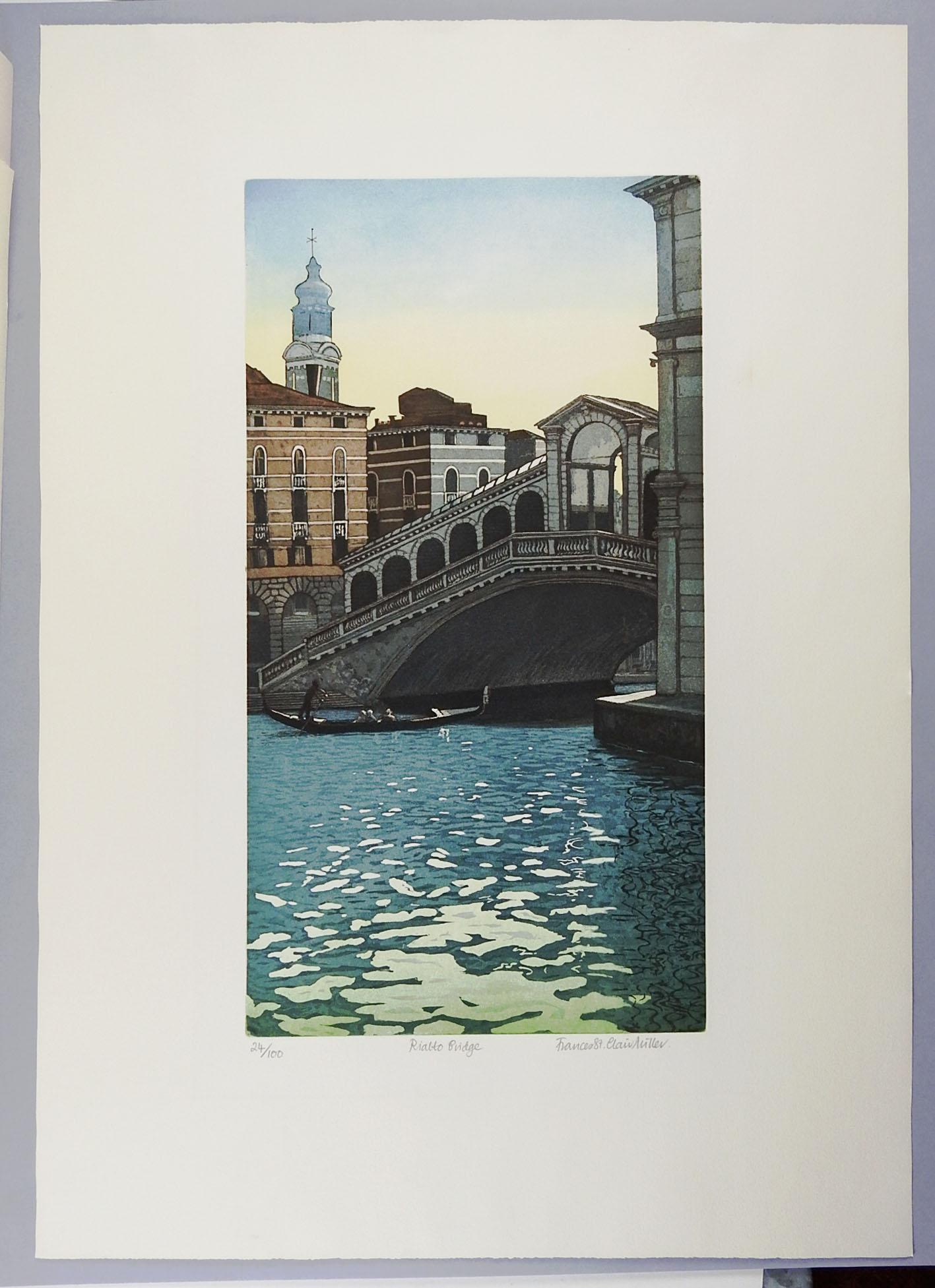 Unknown Rialto Bridge Venice Italy Etching For Sale