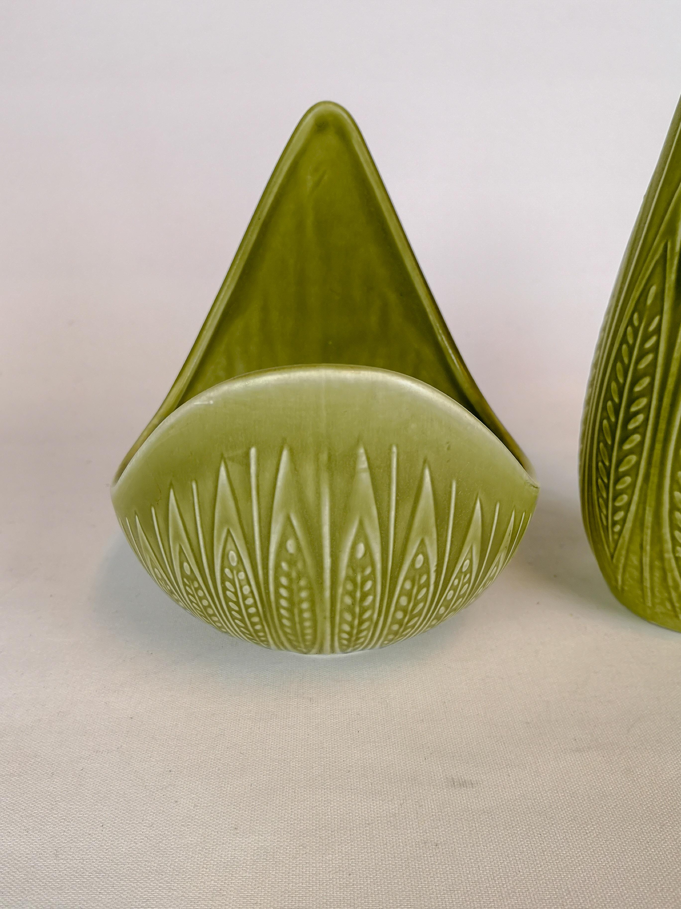 Swedish Midcentury Modern Ceramic Bowl and Vase 