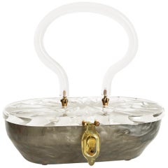 Rialto New York Lucite Handbag Unique Top Handle Bag 1950s