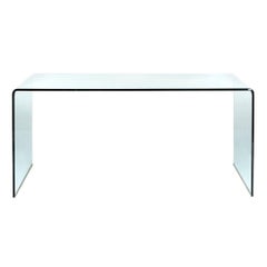 Rialto Scrivania Bent Glass Desk by Fiam, Italy