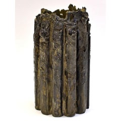 Rippe 12X Stabiles dunkelgrünes Gefäß mit Gesims von Lenny Stopp