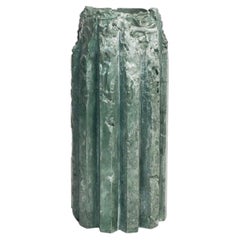 Rib 12X Sturdy Tall Gray Mint Cornice Vessel by Lenny Stopp