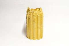 Rib 12X Sturdy Yellow Cornice Vessel by Lenny Stopp