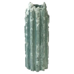 Rib 12X Thin Gray Mint Cornice Vessel by Lenny Stopp