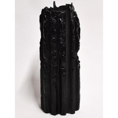 Rib 12X Thin Pitch Black Cornice Vessel by Lenny Stopp