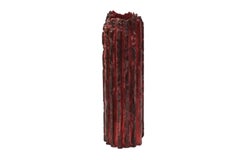 Rib 16X Thin Tall Burgundy Cornice Vessel by Lenny Stopp
