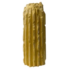 Rib 16X Vaso a cornicione giallo sottile di Lenny Stopp