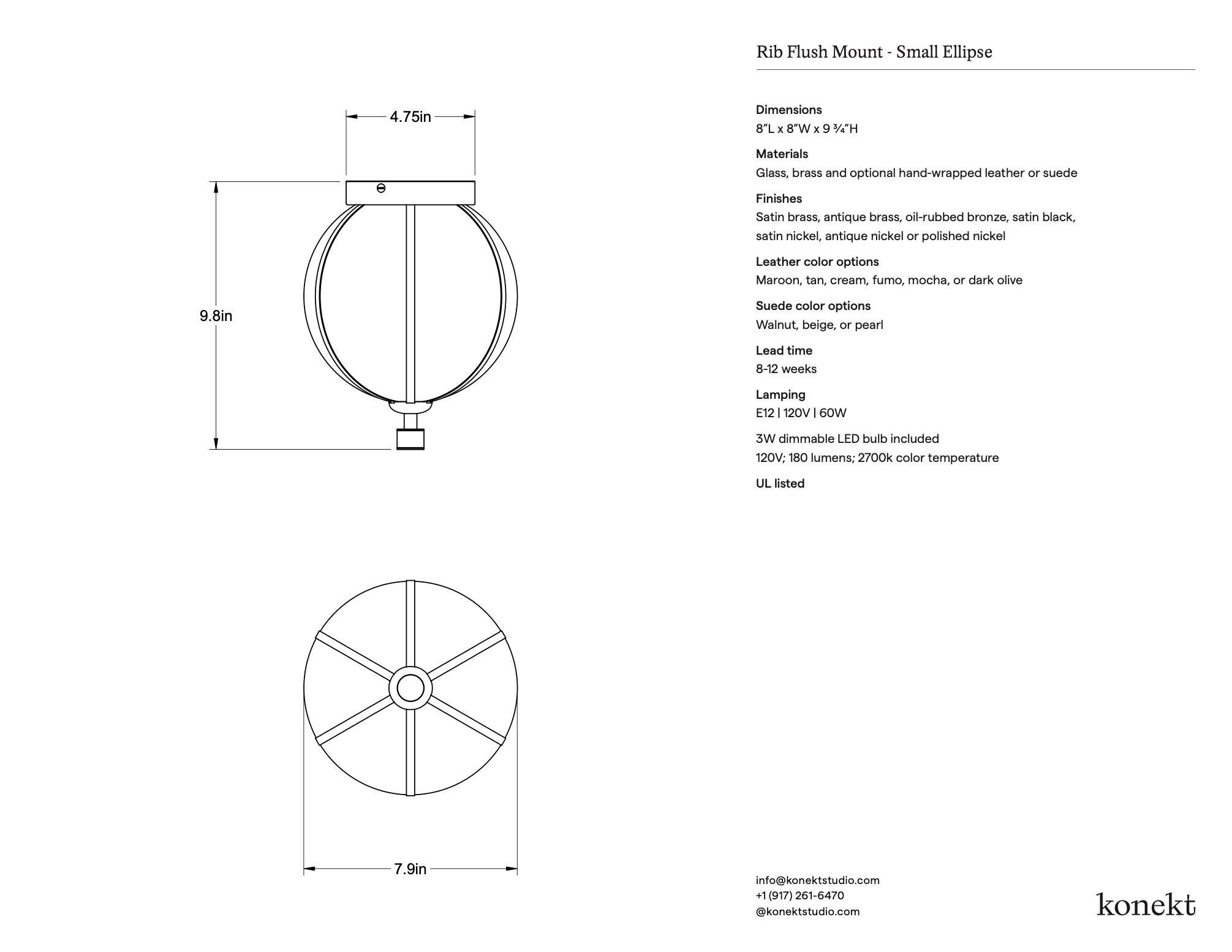Konekt Rib Flush Mount - Small Sphere For Sale 2