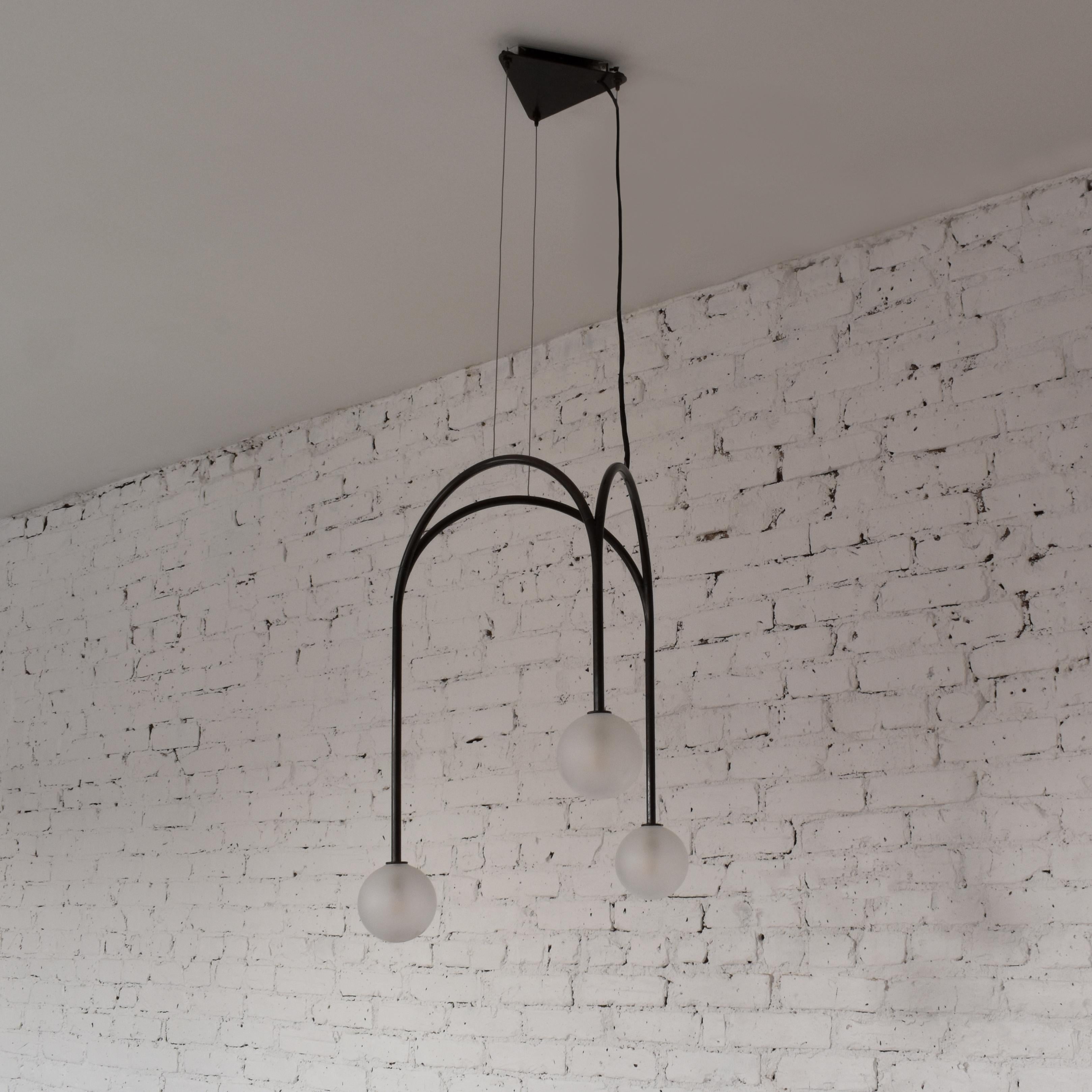 Rib Vault Light, Brass Chandelier in Diamond and Customizable Configurations In New Condition For Sale In Brooklyn, NY