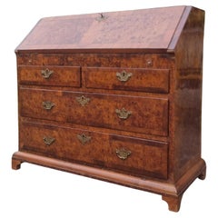 Antique English walnut and elm burl walnut tilt of the 1700s