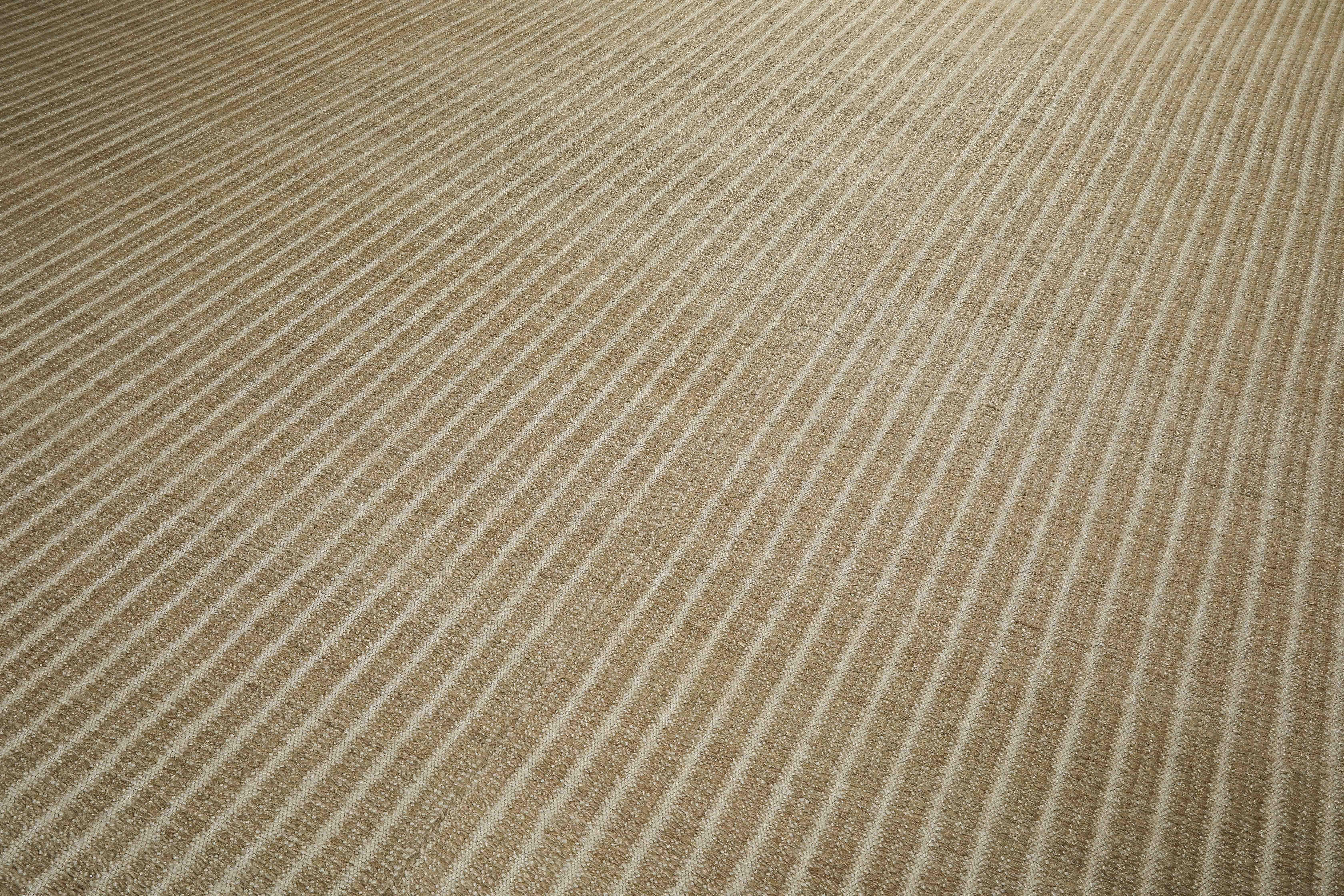 Tappeto per l'area Ribbed Camel & Cream Mohair annodato a mano di Ennui Home in vendita 5