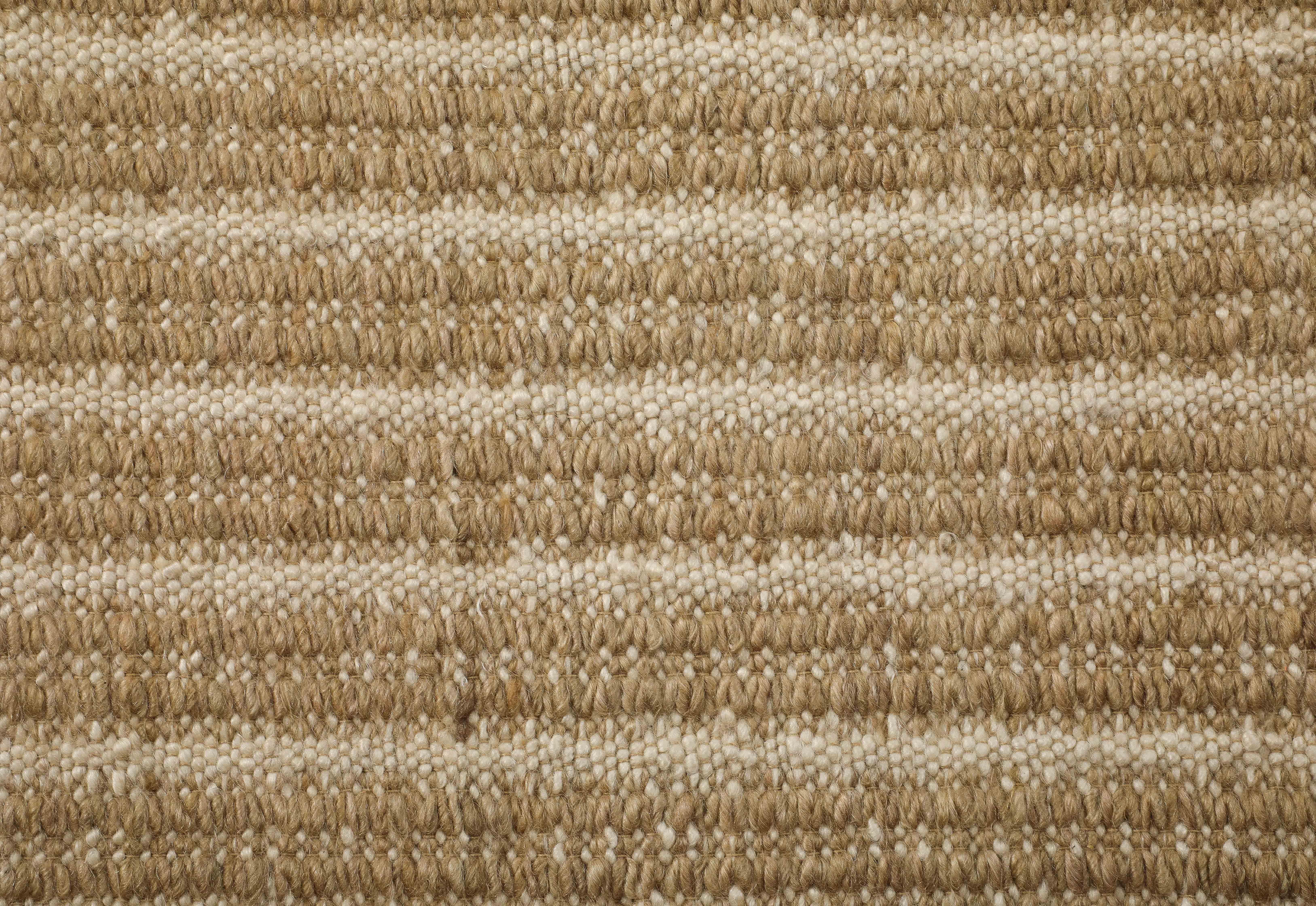 Organico moderno Tappeto per l'area Ribbed Camel & Cream Mohair annodato a mano di Ennui Home in vendita
