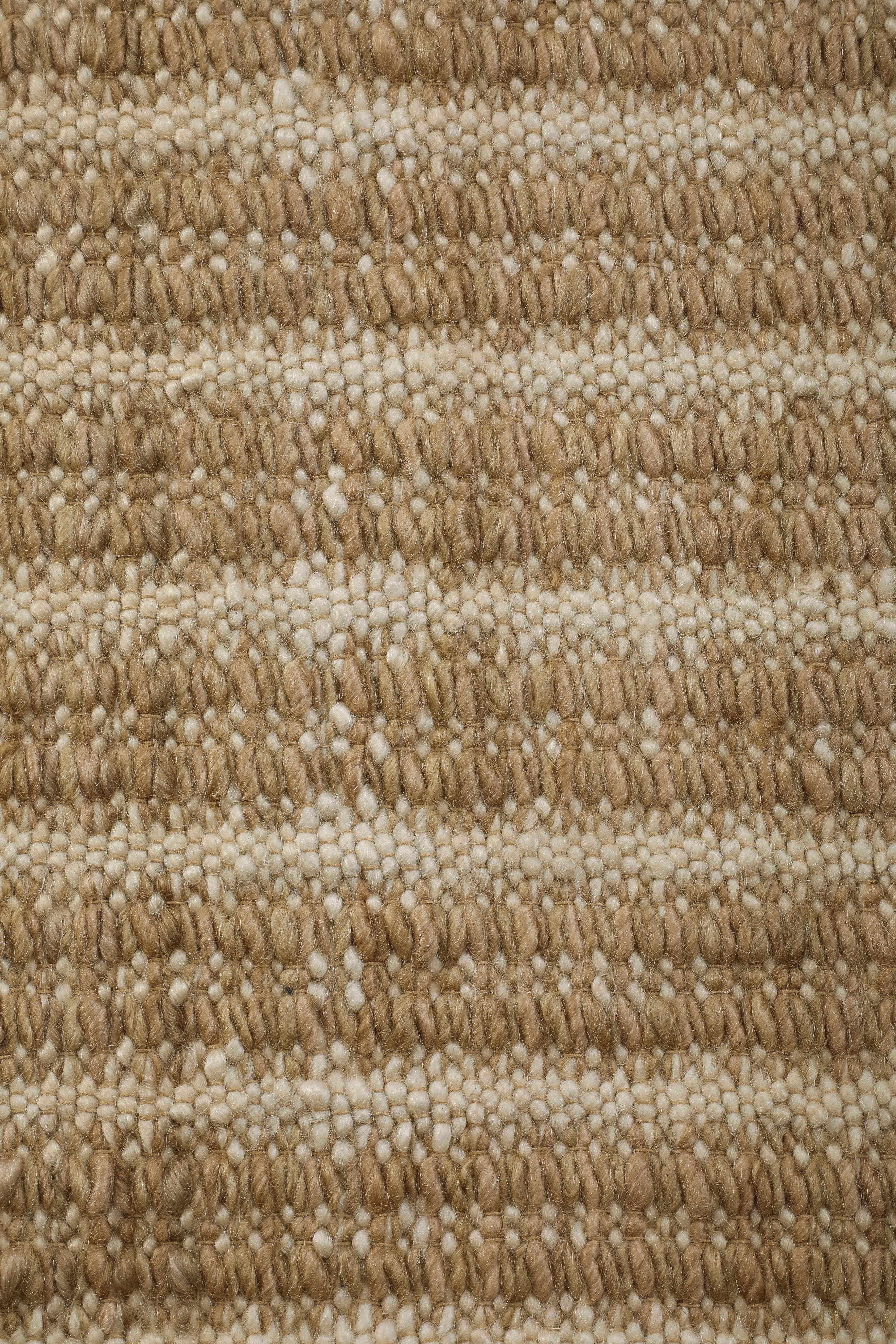 Tappeto per l'area Ribbed Camel & Cream Mohair annodato a mano di Ennui Home In condizioni ottime in vendita a Chicago, IL