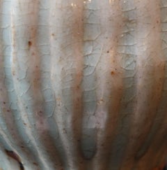 Ribbed Celedon Vase, China, Contemporary