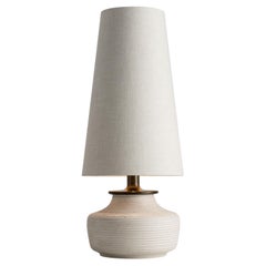 Ribbed Ceramic Lamp, Italy, Circa 1970