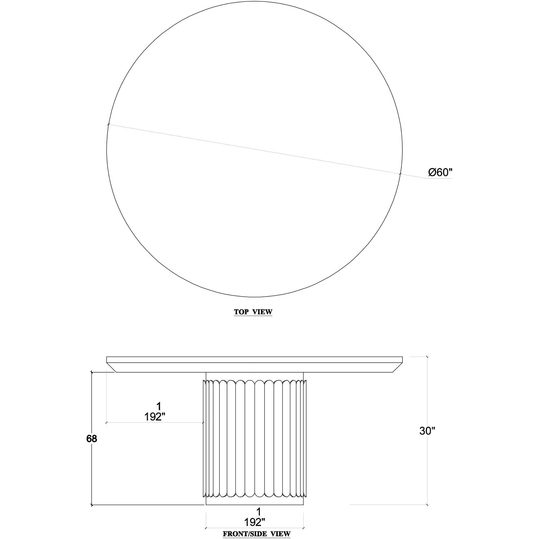 Contemporary Ribbed Column 60
