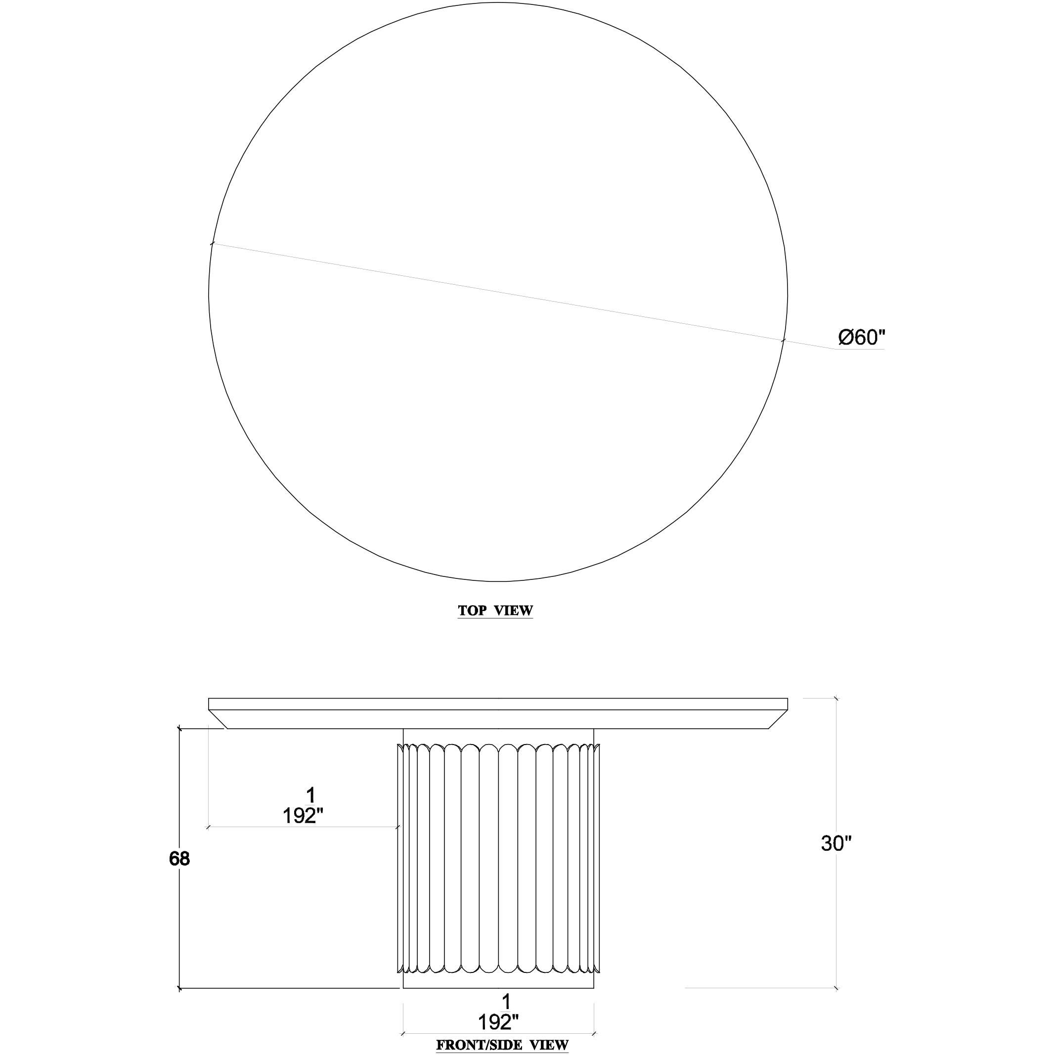 Asian Ribbed Column 60