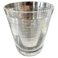 Vintage Ribbed Crystal Ice or Champagne Bucket