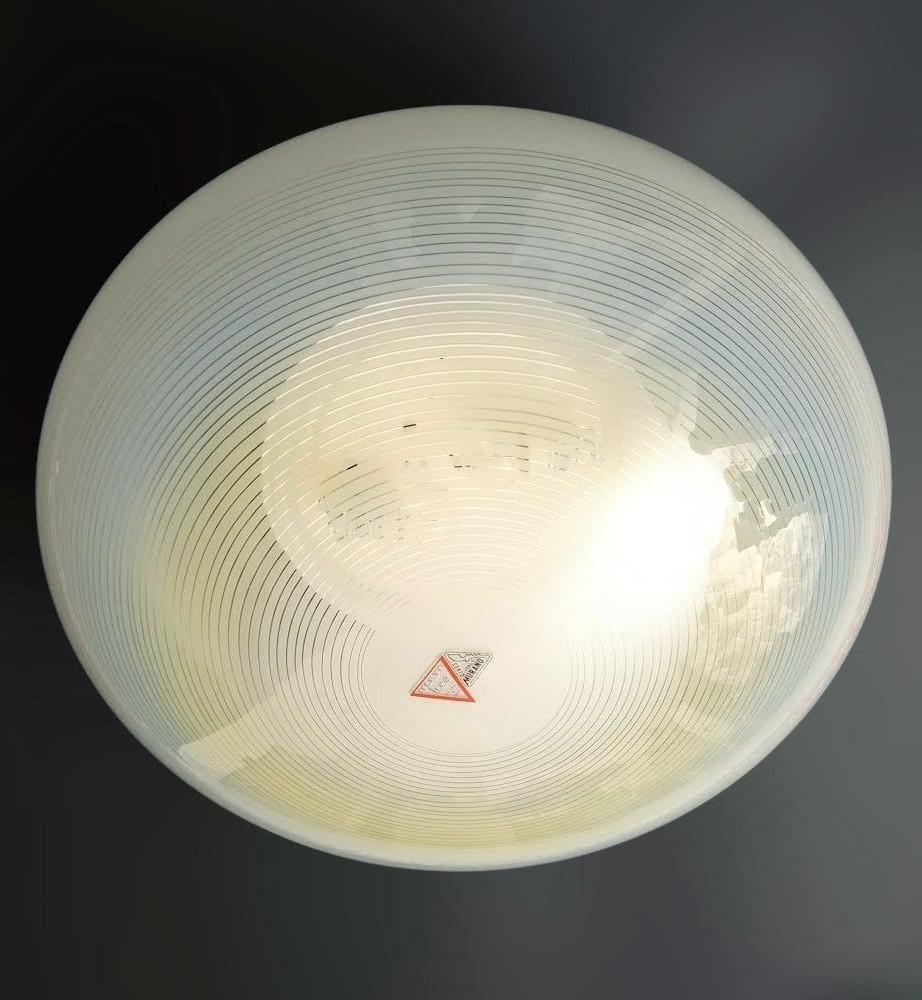 Mid-Century Modern Monture encastrée côtelée de Murano Luce en vente
