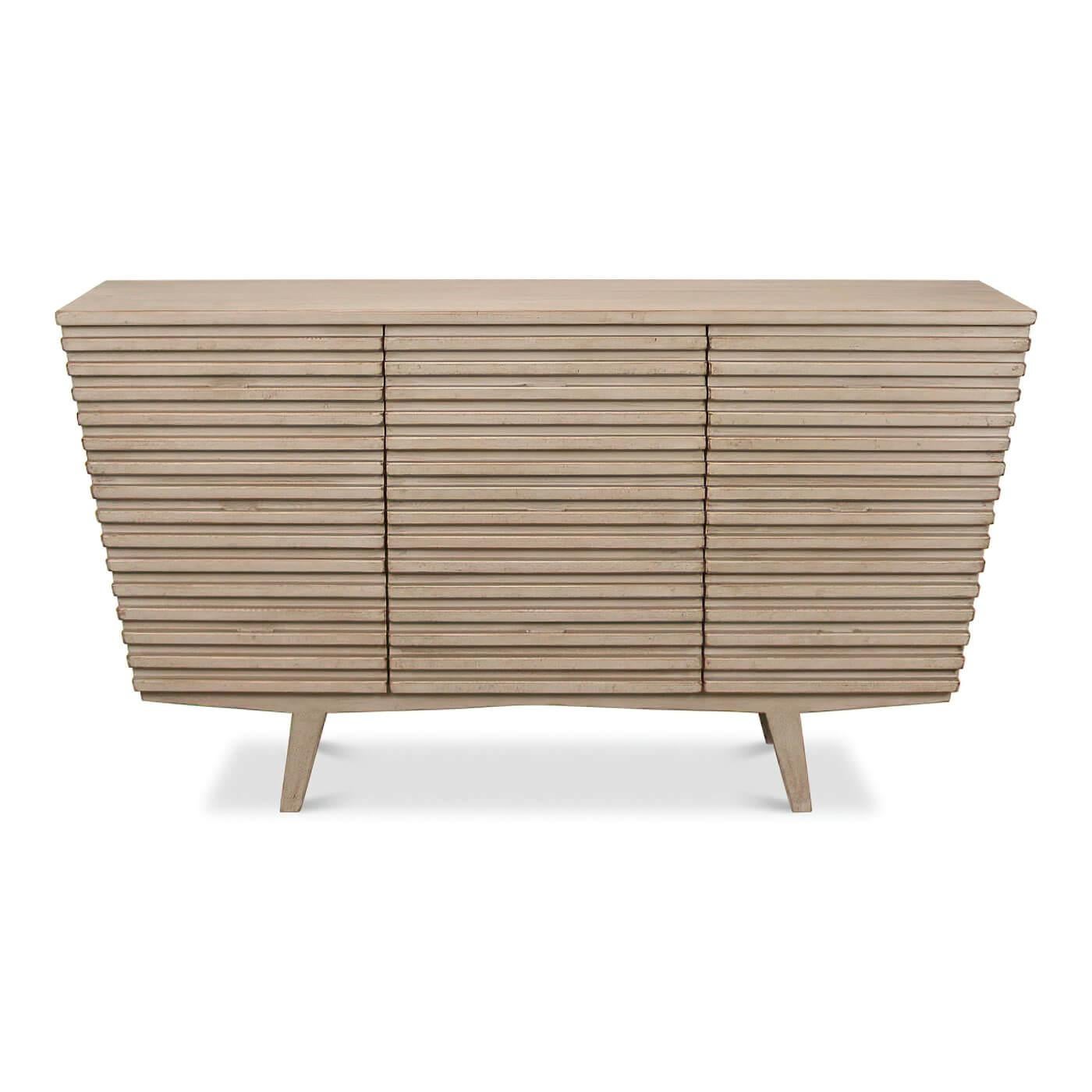Ribbed Geometric Nine Drawer Dresser