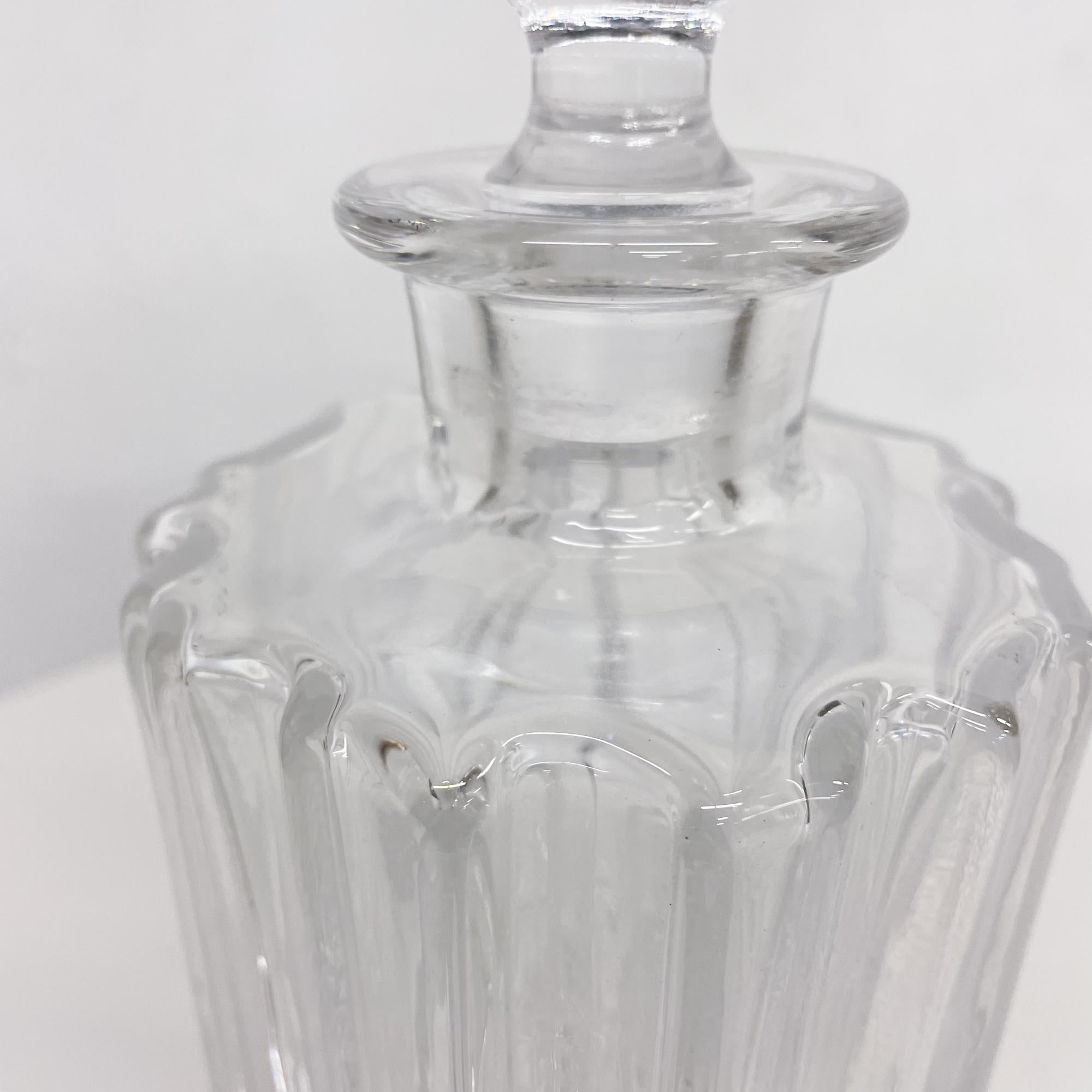 Unknown Ribbed Glass Decanter Carafe Brutalist Design 1970s Style of Tapio Wirkkala